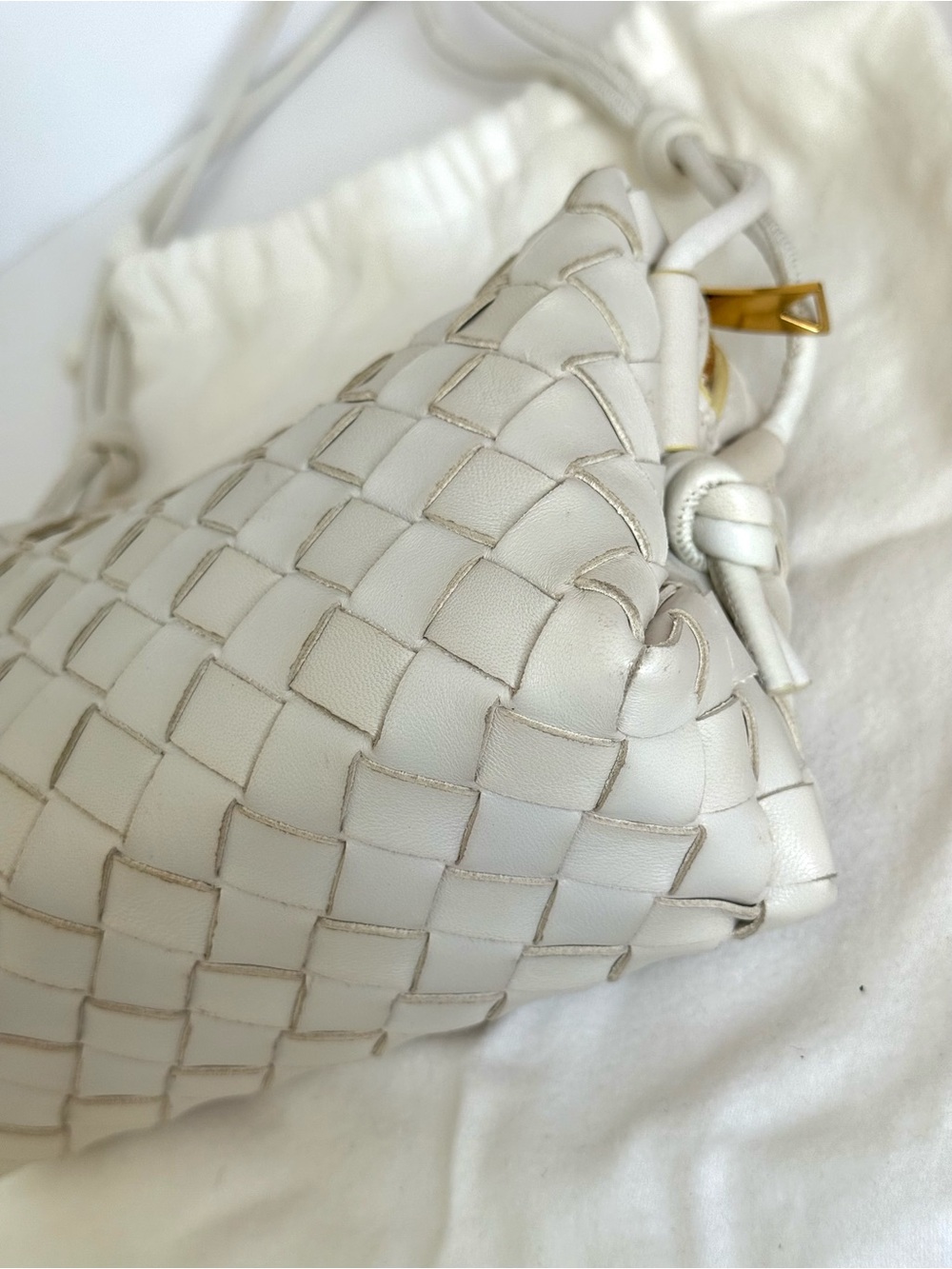 Bottega Veneta Nappa Intrecciato Mini Loop Camera Bag White 💫 - Picture 10 of 15